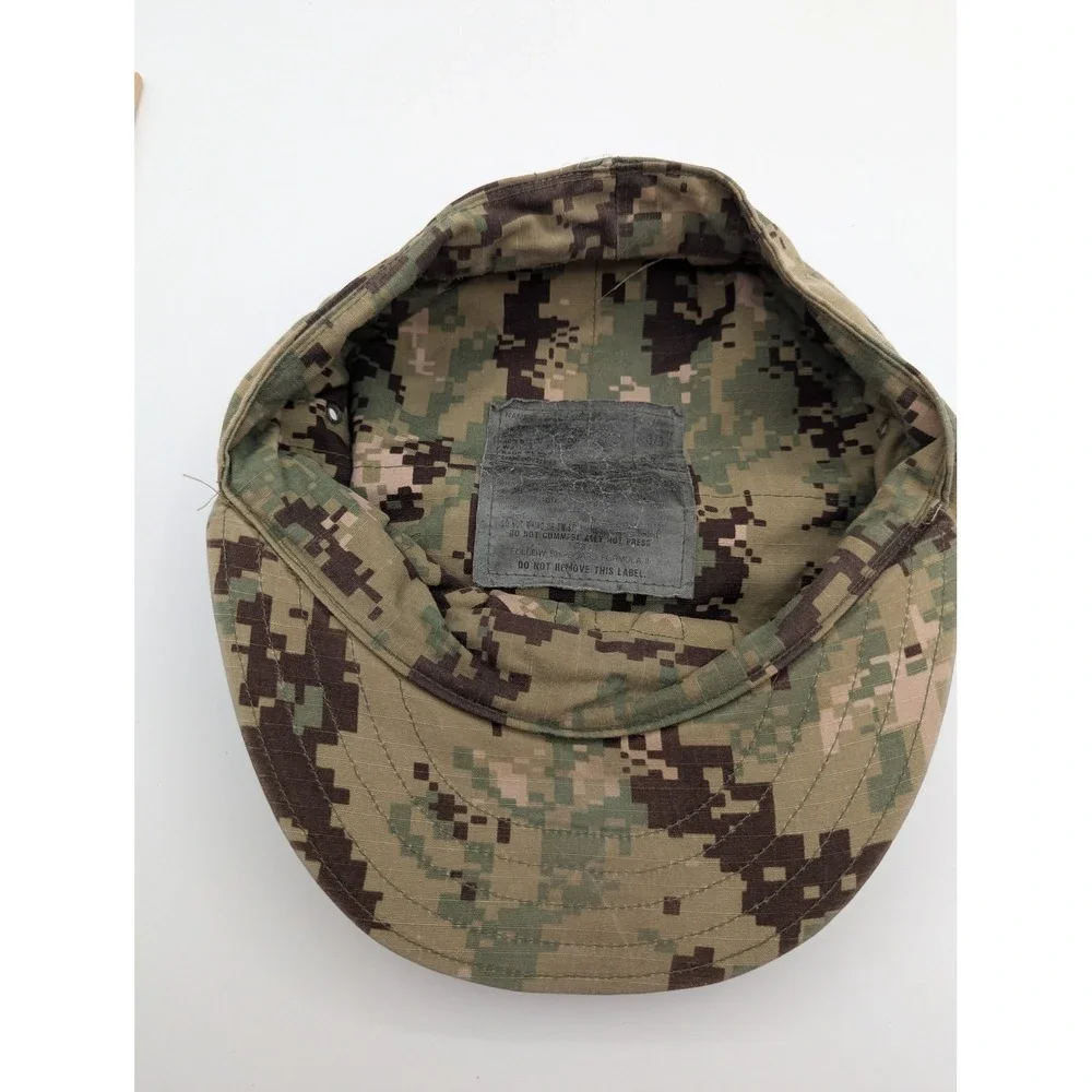 US Navy NWU Type III AOR2 Digital Camo 8 Point Utility Cover Hat Size 7 3/4 PO2